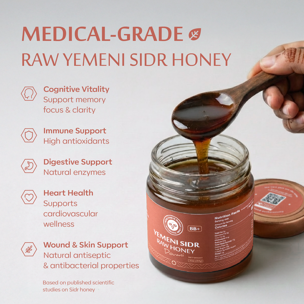 Premium Grade BB+ Raw Yemeni Sidr Honey (10 oz) - Douani Sidr Honey