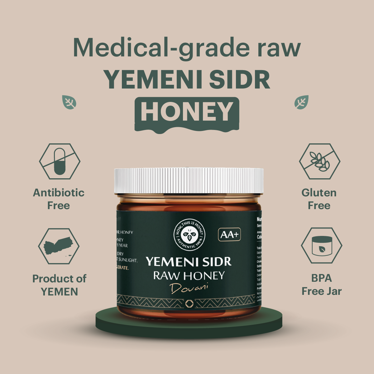 Grade AA+ Raw Yemeni Sidr Honey - Douani Sidr Honey